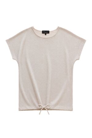 Elvira Casuals Elvira Casuals top natasha e3 26-011 T-shirt Korte mouw 344 creme gold