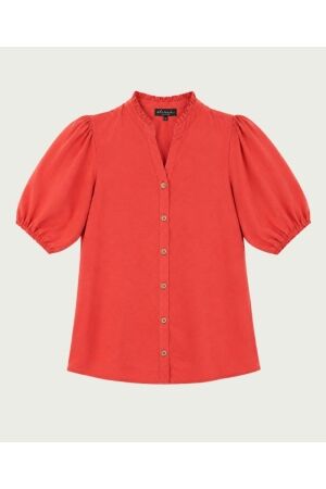 Elvira Casuals Elvira Casuals blouse elodi e3 26-014 Blouse 477 burnt sienna
