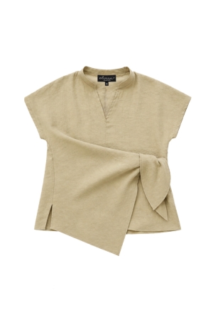 Elvira Casuals Elvira Casuals top diane e3 26-027 T-shirt Korte mouw 336 washed taupe