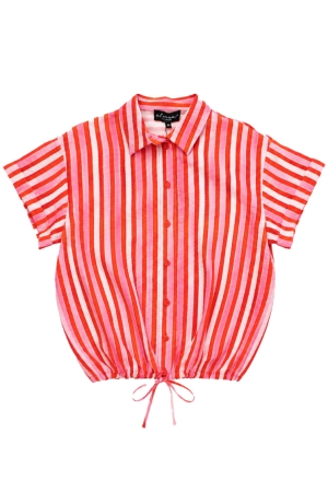 Elvira Casuals Elvira Casuals blouse roos e3 26-035 Blouse 277 summer stripes