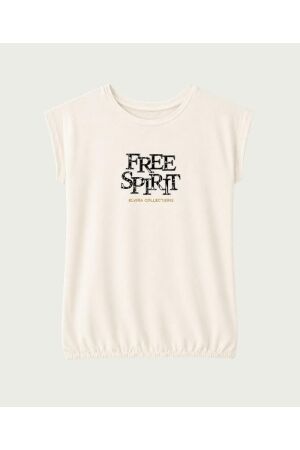 Elvira Casuals Elvira Casuals t-shirt free sprit e3 26-045 T-shirt Korte mouw 796 ecru