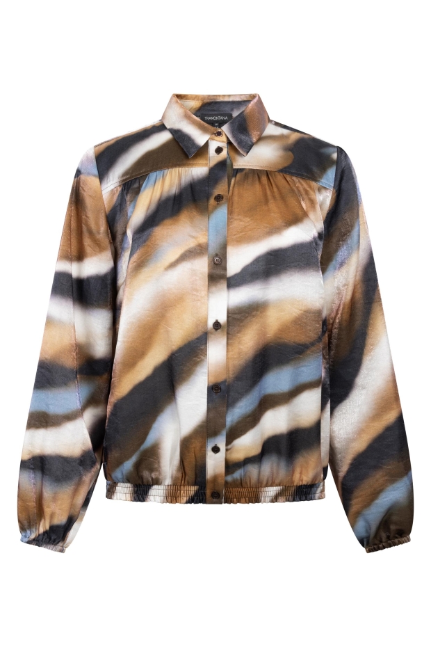 Tramontana Blouse Moody Blue Cascade C12-22-301 099992-PrintMultiColours