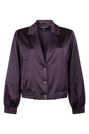 Tramontana Tramontana jacket bonded satin c14-22-801 Jackets 004840-auberginenoir