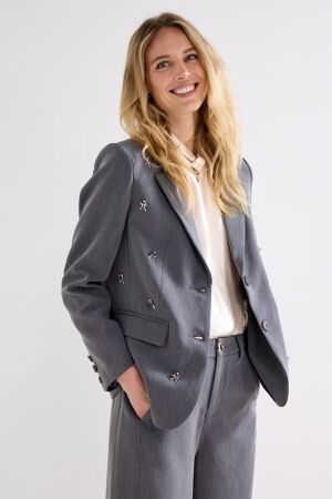 Tramontana Tramontana embellished blazer c40-22-801 Blazers 008001-graphitemelange