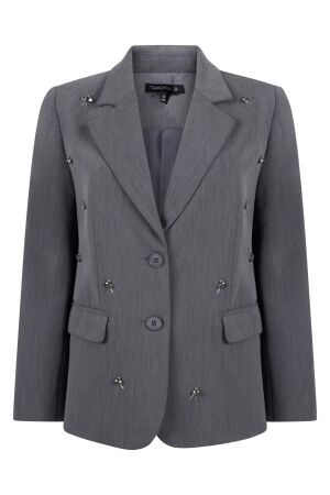 Tramontana Tramontana embellished blazer c40-22-801 Blazers 008001-graphitemelange