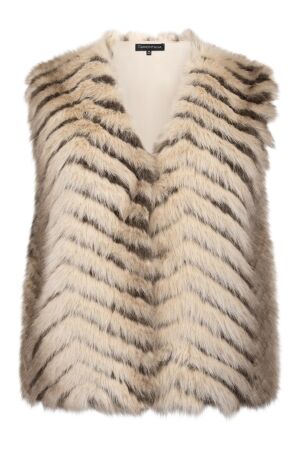Tramontana Tramontana patterned faux fur waistcoat c49-22-802 Gilets 008110-wintergold