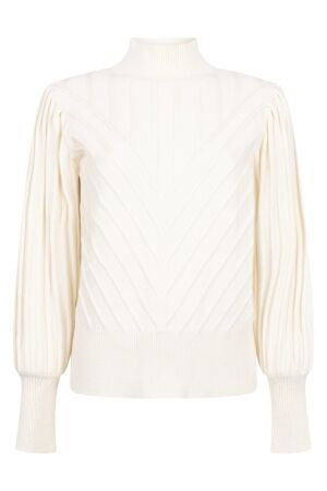 Tramontana Tramontana puff-sleeve jumper y01-22-601 Trui 001350-snow