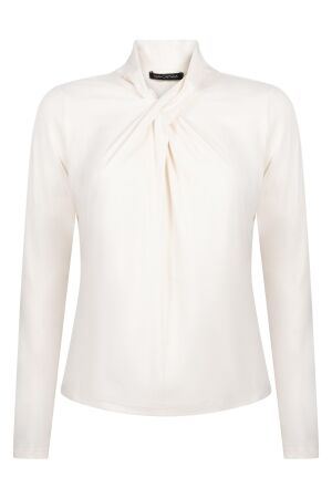 Tramontana Tramontana twisted-neck top c22-22-401 T-shirt Lange mouw 001350-snow