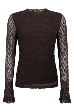 Tramontana Tramontana top flared cuff c20-22-401 T-shirt Lange mouw 002653-cafenoir