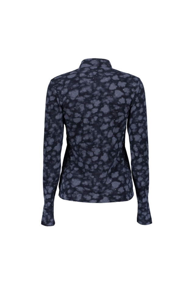 Geisha Top turtle AOP rhinestones 62585-14 685 dark blue/silver