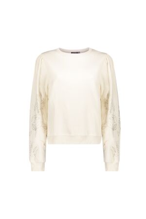 Geisha Geisha sweat foil printed sleeves 62530-60 Sweater 721 light sand