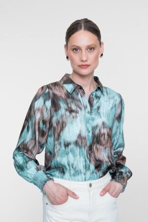 Geisha Geisha blouse 63658-20 Blouse 735 camel/mint