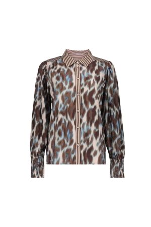 Geisha Geisha blouse 63713-20 Blouse 675 navy/brown