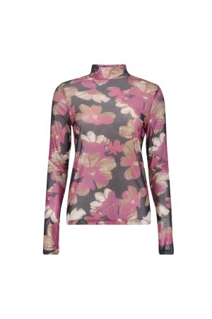 Geisha Geisha top mesh 62832-14 T-shirt Korte mouw 999 black/sand/pink