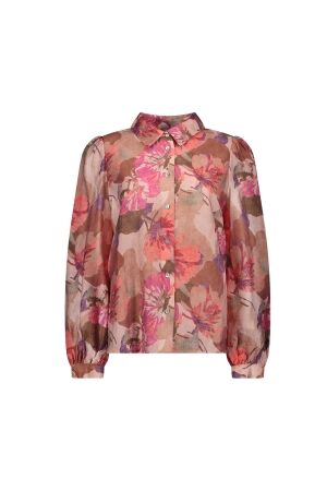 Geisha Geisha blouse with flowers 63829-14 Blouse 475 rosebud/sand/purple