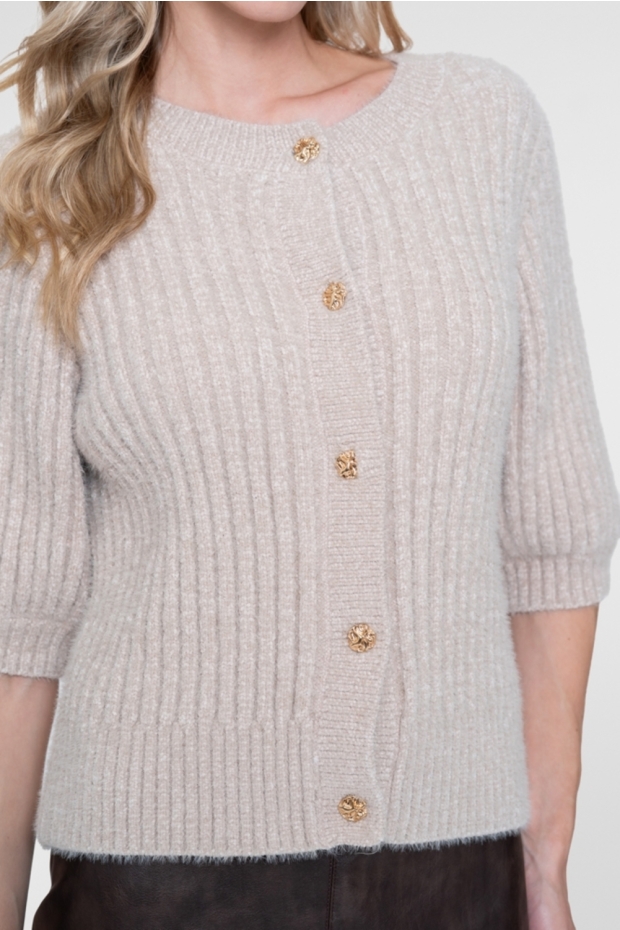 Geisha cardigan with buttons ss 64844-14 721 light sand