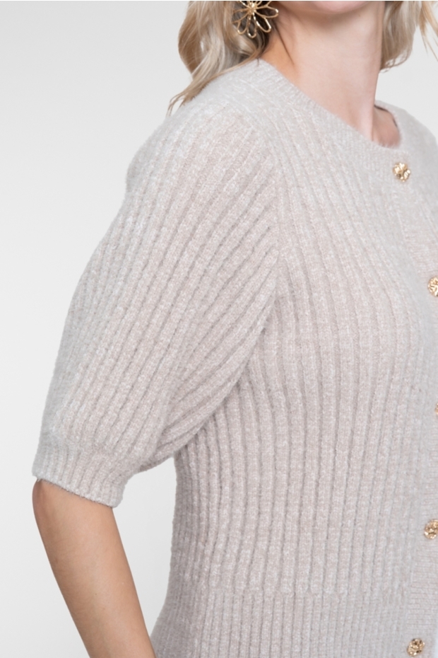 Geisha cardigan with buttons ss 64844-14 721 light sand
