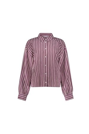 Geisha Geisha blouse striped 63875-45 Blouse 490 prune
