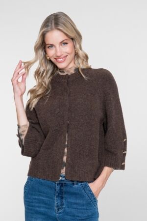 Geisha Geisha cardigan cape 64842-14 Vest 775 brown