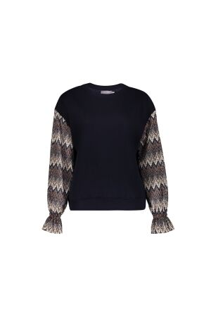 Geisha Geisha top 62905-20 T-shirt Lange mouw 685 dark blue/brown
