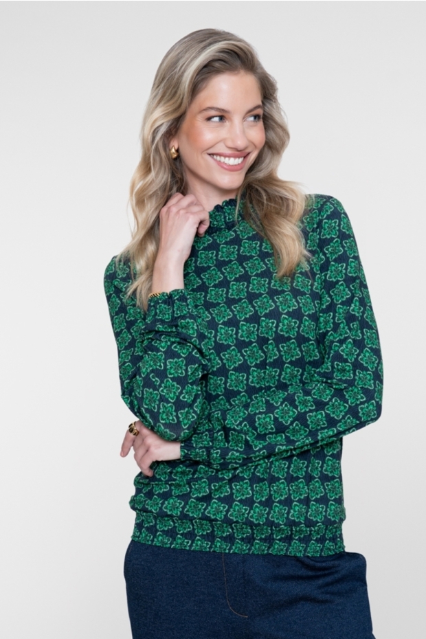 Geisha top 62660-20 530 green/navy