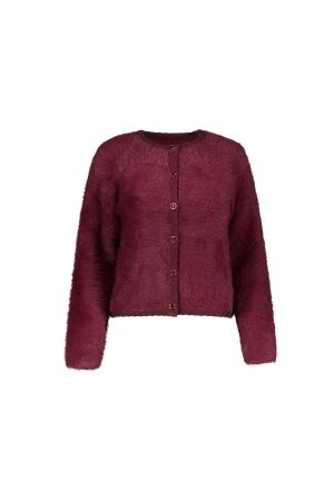 Geisha Geisha cardigan hairy 64508-10 Vest 480 burgundy