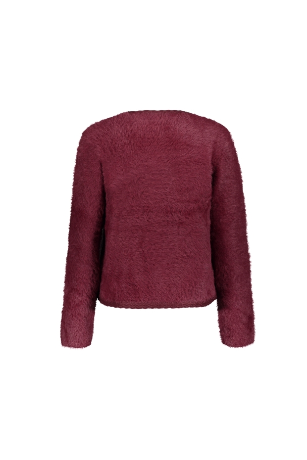 Geisha Cardigan hairy 64508-10 480 burgundy