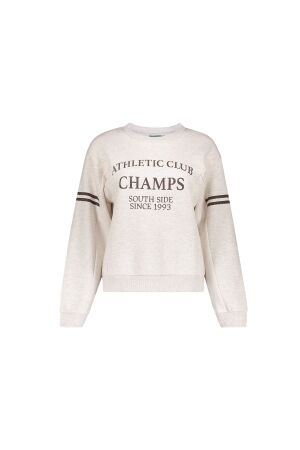 Geisha Geisha sweat champs 62552-24 Sweater 715 beige melange/brown