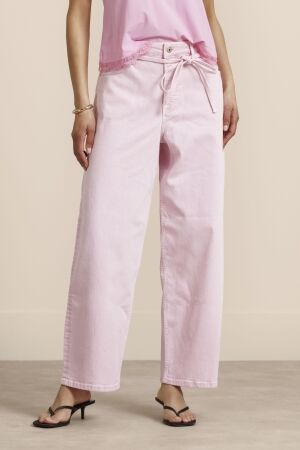 Studio Anneloes Studio Anneloes babet denim trousers 13922 Loose fit 4400 pop pink