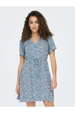 Only Only onlevida s/s short dress wvn noos Zomerjurkjes provincial blue
