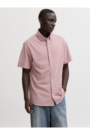 J&J Premium J&J Premium jprblublake pique detail s/s shirt Overhemd ash rose