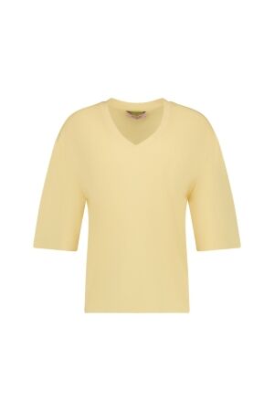 Studio Anneloes Studio Anneloes fiore vneck t-shirt 13914 T-shirt Korte mouw 2100 butter yellow