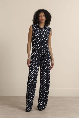 Studio Anneloes Studio Anneloes angelie dot sls jumpsuit 14422 Jumpsuit 9017 black/ecru