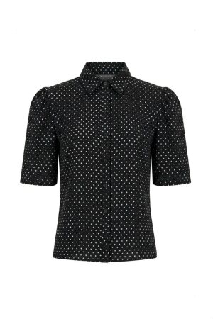 Studio Anneloes Studio Anneloes poppy dot butterfly blouse 14425 Blouse 9011 black/off white