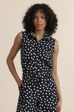 Studio Anneloes Studio Anneloes bobby dot sls blouse 14426 Blouse 9017 black/ecru