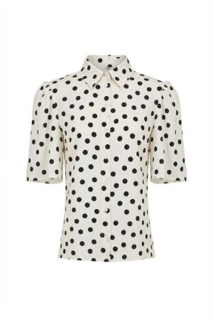 Studio Anneloes Studio Anneloes poppy dot butterfly blouse 14427 Blouse 1790 ecru/black
