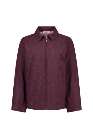 Studio Anneloes Studio Anneloes jazy herringbone jacket 14242 Jackets 4847 aubergine/light aubergine
