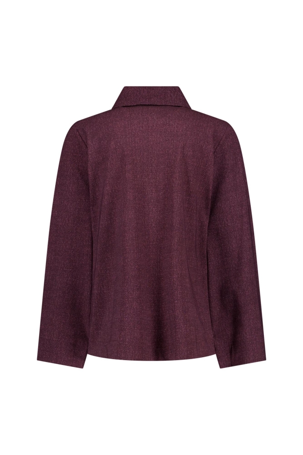 Studio Anneloes Jazy herringbone jacket 14242 4847 aubergine/light aubergine