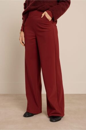 Studio Anneloes Studio Anneloes lexie bonded trousers 14291 Broek 3900 red wine