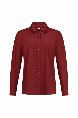 Studio Anneloes Studio Anneloes poppy bow shirt 14299 Blouse 3900 red wine