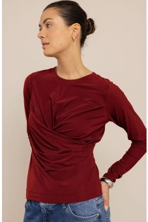 Studio Anneloes Studio Anneloes janice top 14303 T-shirt Lange mouw 3900 red wine