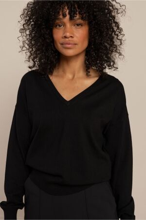 Studio Anneloes Studio Anneloes ruth vneck pullover 14317 Trui 9000 black