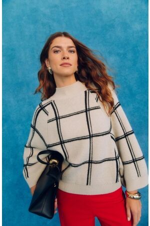 Studio Anneloes Studio Anneloes cecile check pullover 14324 Trui 1490 kit/black