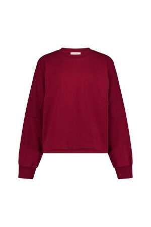 Studio Anneloes Studio Anneloes costa ls round neck sweater 14335 Sweater 3900 red wine