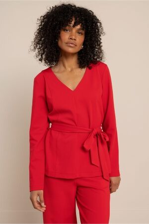 Studio Anneloes Studio Anneloes jacky twill top 14351 T-shirt Lange mouw 4100 rich red