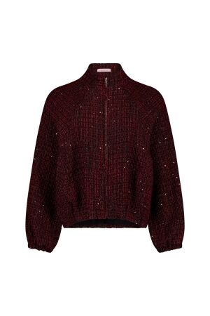 Studio Anneloes Studio Anneloes mela tweed bomber 14355 Jackets 9041 black/rich red