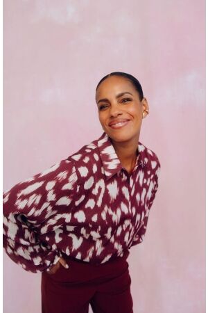 Studio Anneloes Studio Anneloes diny blouse 14362 Blouse 3914 red wine/kit