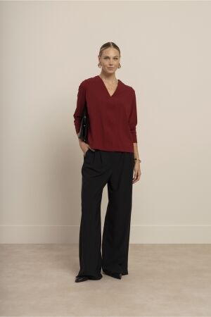 Studio Anneloes Studio Anneloes ulla top 14381 T-shirt Lange mouw 3900 red wine