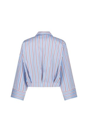 Studio Anneloes Studio Anneloes erina stripe blouse 14384 Blouse 6639 light blue/red wine