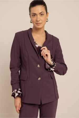 Studio Anneloes Studio Anneloes frenchy bonded blazer 14200 Blazers 4800 aubergine